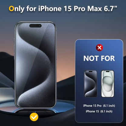 [3 Pack] for iPhone 15 Pro Max Green Privacy Screen Protector - size: iPhone 15 Pro Max