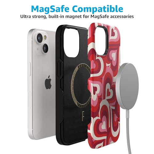 Casely iPhone 15 Plus Case | Love Song Remix | Ombre Hearts | Bold Protective Design | Compatible with MagSafe - color: Love Song Remix | Ombre Hearts