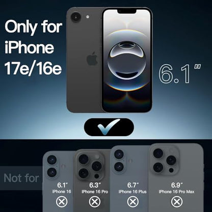 JETech Magnetic Case for iPhone 17e (2026) / iPhone 16e Compatible with MagSafe, Shockproof Phone Bumper Cover, Anti-Scratch Clear Back, 6.1-Inch Display (Black) - color: Black, size: iPhone 17e/16e