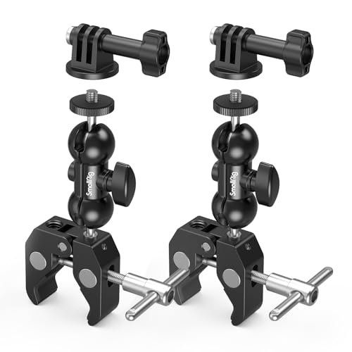 SMALLRIG Super Clamp Mount 2-Pack, Double Ball Head Magic Arm for Camera - style: Clamp 2 Pack