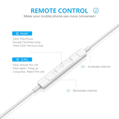 Wired iPhone Earbuds/Headphones/Earphones with 3.5mm for iPhone,iPad