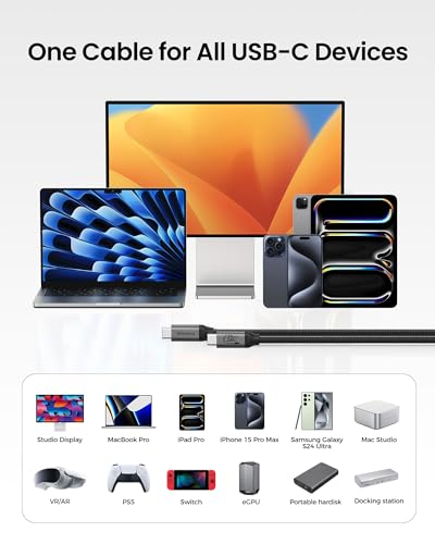 Silkland USB C Monitor Display Cable 3.3FT, 8K@30Hz, 4K@144Hz 5K 60Hz Video - size: 3.3 Feet