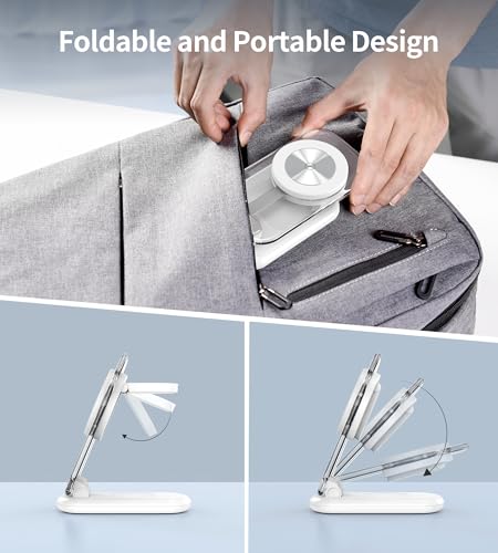 Mukiya 3 in 1 Magnetic Wireless Charging Station for Apple Devices - color: White