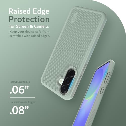 TUDIA DualShield Grip Designed for Samsung Galaxy A36 5G Case (2025), [MergeGrip] Military Grade Dual Layer Shockproof Slim Tough Heavy Duty Protective Phone Case for Galaxy A36 (Green Lily) - color: Green Lily