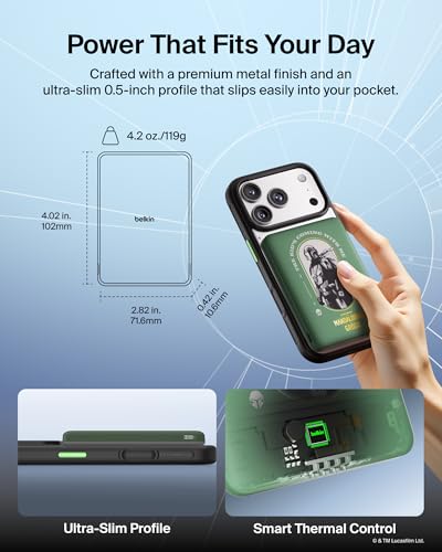 Belkin Disney Mandalorian and Grogu, Magnetic Power Bank 5000mAh Charger