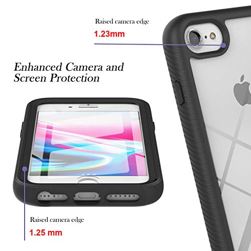 for iPhone 17e/iPhone 16e Case with Screen Protector, Light Blue | Clear Slim Phone Case, 360 Full Body Protective Cover, Rugged PC Shell Shockproof TPU Bumper, Military Heavy Duty Protection - color: Light Blue