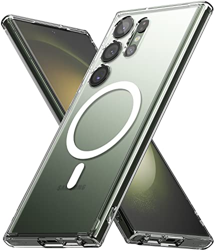 Ringke for Samsung Galaxy S23 Ultra Case [Fusion Magnetic Matte Clear] | Compatible with MagSafe, Oil & Dirt Resistant, Anti-Fingerprint Technology Prevents Oily Smudges, Feels Velvety Soft - size: Galaxy S23 Ultra