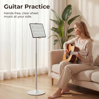 OATSBASF Heavy-Duty iPad Stand Floor 65" Height-Adjustable Tablet Holder