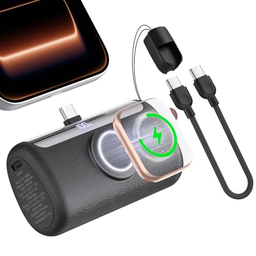 RORRY PalmGo Portable Charger Power Bank 10000mAh 3-in-1 Mini Battery Pack - color: Black