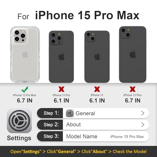 Follaroma for iPhone 15 Pro Max Case, Heavy Duty Shockproof Protection Phone Cases, Anti-Drop, Dual Layer Transparent Protective Cover Compatible with iPhone 15 ProMax, 6.7 inch,Crystal Clear - color: Clear, size: iPhone 15 Pro Max 6.7‘’