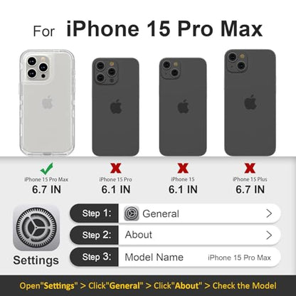 Follaroma for iPhone 15 Pro Max Case, Heavy Duty Shockproof Protection Phone Cases, Anti-Drop, Dual Layer Transparent Protective Cover Compatible with iPhone 15 ProMax, 6.7 inch,Crystal Clear - color: Clear, size: iPhone 15 Pro Max 6.7‘’