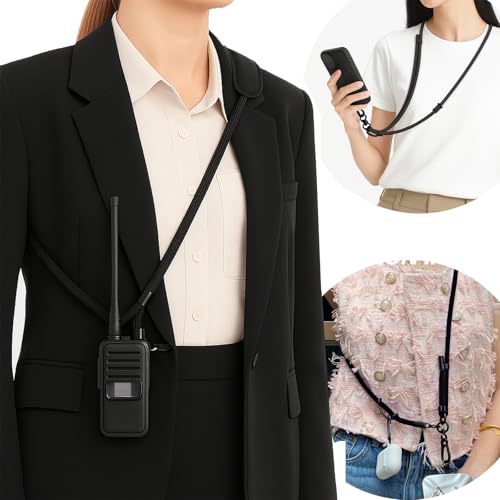 Adjustable Crossbody Phone Lanyard for Teachers & Commute, Padded Shoulder for Phone&Walkie Talkie