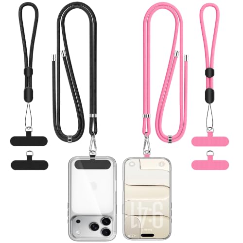 for Phone Lanyard,Anti Theft Travel Essentials - color: E-black+rose Red