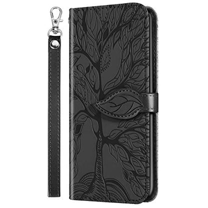 Wallet Case for Samsung Galaxy S22 5G with Card Holder/Slot Leather Flip Folio Stand Shell Magnetic Closure Wrist Strap Kickstand Phone Case(Galaxy S22 5G 6.1 inch) Black - color: Black, size: Samsung Galaxy S22 5G