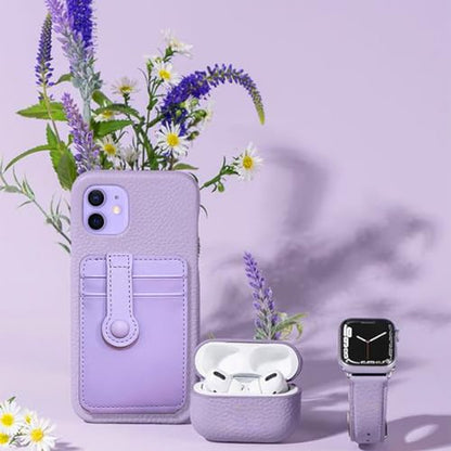 M-Plateau Phone Wallet Stick On – Adhesive Card Holder, Durable & Stylish Multi-Functional Wallet Attachment for Cell Phones, Secure and Slim with Adhesive(Lavender) - color: Lavender