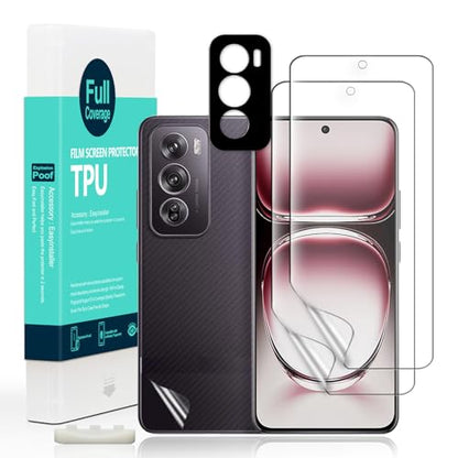 Ibywind for Oppo Reno12 Pro 5G Screen Protector,2-Pack,Hydrogel Film with Camera Lens Protector,Easy Installation Tool,Bubble-Free,Fingerprint Unlock Compatible,Anti-Shatter,Anti-Scratch