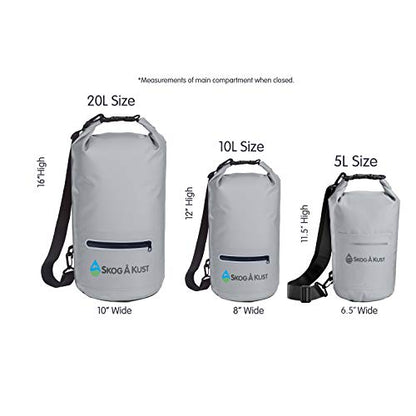 Skog Å Kust DrySak Roll Top Waterproof Bag, 5, 10 & 20 Liter - color: Grey, size: 5 Liter