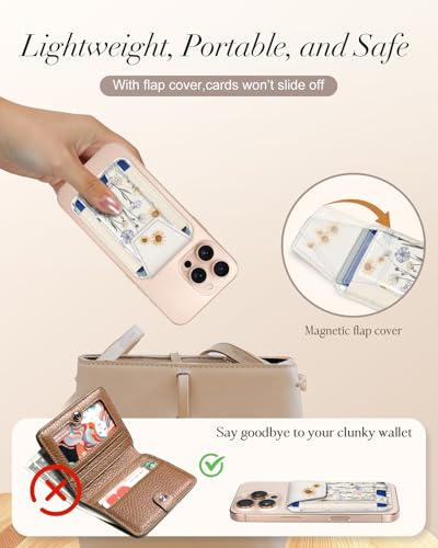 Shorogyt Compatible with Magsafe Wallet with Flap Cover, Watercolor - color: Watercolor