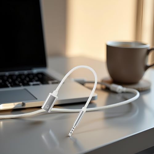 3.5mm USB to Aux Adapter 3.5mm Analog Cable Type-C Converter Earphone Adapter Compatible with MP3 Players Aux,CD Players, Laptops, Tablets, Smartphone,Headphone (Silver)