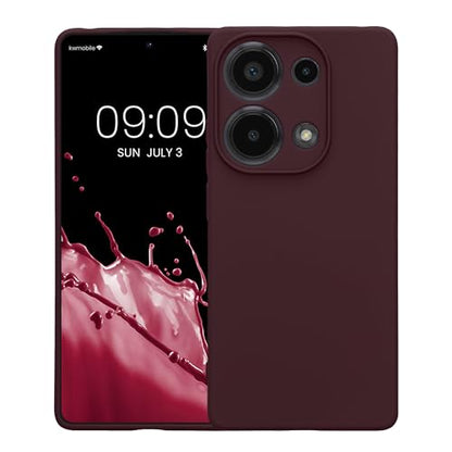 kwmobile Case Compatible with Xiaomi Redmi Note 13 Pro 4G Case - Protective Slim TPU Cover with Soft Matte Finish - Bordeaux Violet - color: bordeaux violet