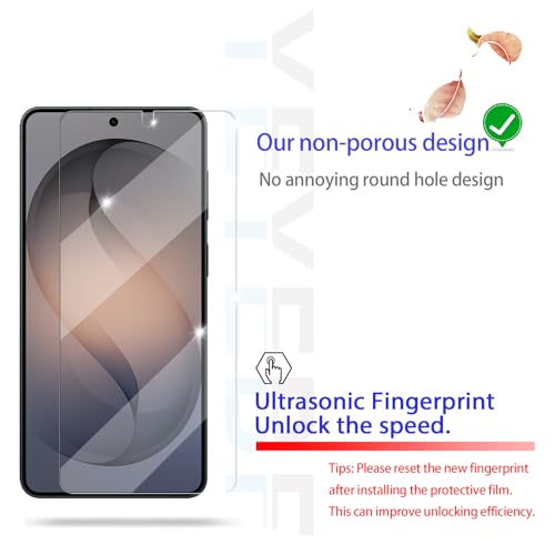 Galaxy S26 Plus Screen Protector + Camera Lens Protector, [2 +2 Pack] [Ultrasonic Fingerprint Unlock] Full Coverage Tempered Glass Screen Protector For Samsung Galaxy S26 Plus / S26+ - size: Galaxy S26 Plus