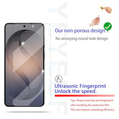 Galaxy S26 Plus Screen Protector + Camera Lens Protector, [2 +2 Pack] [Ultrasonic Fingerprint Unlock] Full Coverage Tempered Glass Screen Protector For Samsung Galaxy S26 Plus / S26+ - size: Galaxy S26 Plus