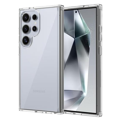 for Samsung Galaxy S24 Ultra Case Clear, Anti-Yellowing 6.8 Inches Slim Fit Heavy Duty Protection Wireless Charging Lightweight TPU and PC Shockproof Anti-Slip Transparent Protective Phone Cover - color: Clear