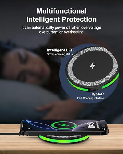 Wireless Charger for Samsung, 15W Fast Phone Charging Pad with 18W Block
