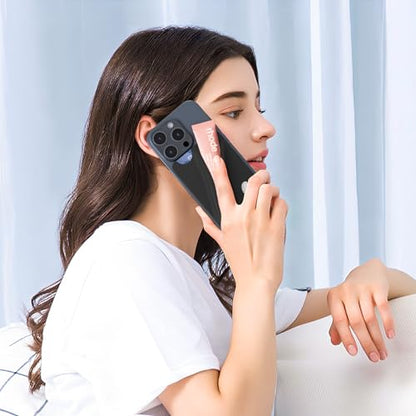 DOB SECHS Silicone Lip Holder with Card Holder Compatible with Summer Fridays, Tower 28, Laneige Lipstick Lip Glaze Phone Case Back Stick On Holder for iPhone and Android Smartphones, Black - color: Black, size: Small