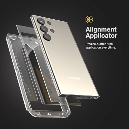 magglass HD Screen Protector for Samsung Galaxy S24 Ultra Tempered Glass with Camera Lens Guard (Easy Applicator Included) - style: HD