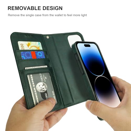 Bocasal for MagSafe Wallet Case Card Holder for iPhone 14 Pro Max Green - color: Green for MagSafe