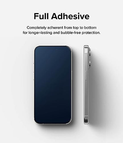 Ringke for iPhone 15 Pro Max Screen Protector [Full Cover Glass] | Custom-Fit Installation Tool, Case Friendly Shatterproof Premium 9H Hardness Tempered Glass - size: iPhone 15 Pro Max