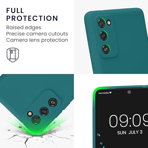kwmobile Case Compatible with Samsung Galaxy S20 FE Case - Protective Slim TPU Phone Cover - Soft Matte Finish - Teal Matte - color: teal matte, size: Galaxy S20 FE