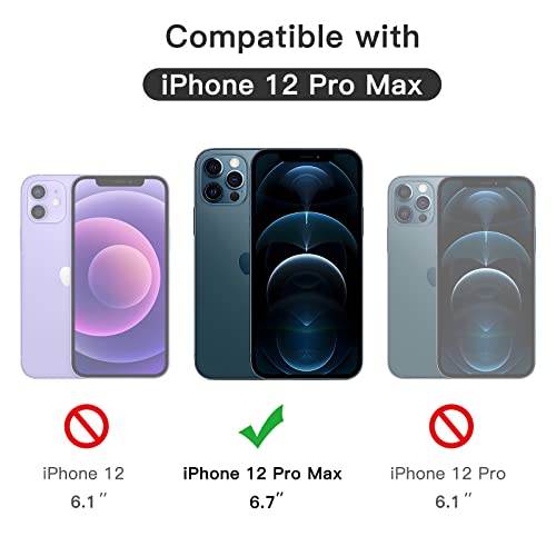 JETech Full-Coverage Screen Protector for iPhone 12 Pro Max, 3-Pack | Black Edge Tempered Glass, Easy Installation Tool, HD Clear, Case-Friendly - size: iPhone 12 Pro Max