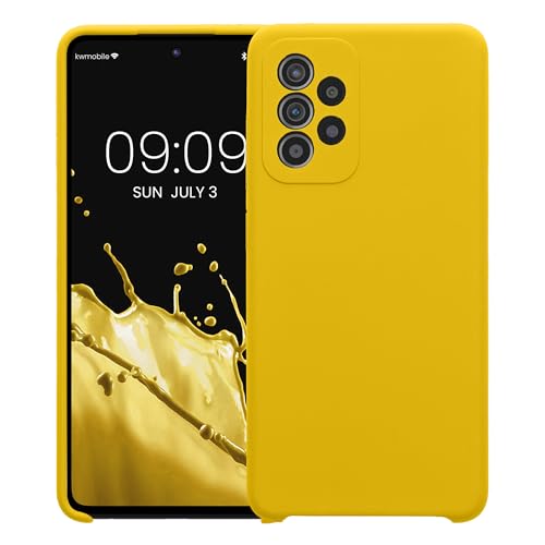 kwmobile Case Compatible with Samsung Galaxy A52 / A52 5G / A52s 5G Case - Slim TPU Silicone Phone Cover - Soft Touch Finish - Radiant Yellow - color: Radiant Yellow, size: Galaxy A52 / A52 5G / A52s 5G