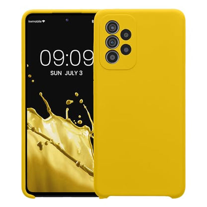 kwmobile Case Compatible with Samsung Galaxy A52 / A52 5G / A52s 5G Case - Slim TPU Silicone Phone Cover - Soft Touch Finish - Radiant Yellow - color: Radiant Yellow, size: Galaxy A52 / A52 5G / A52s 5G