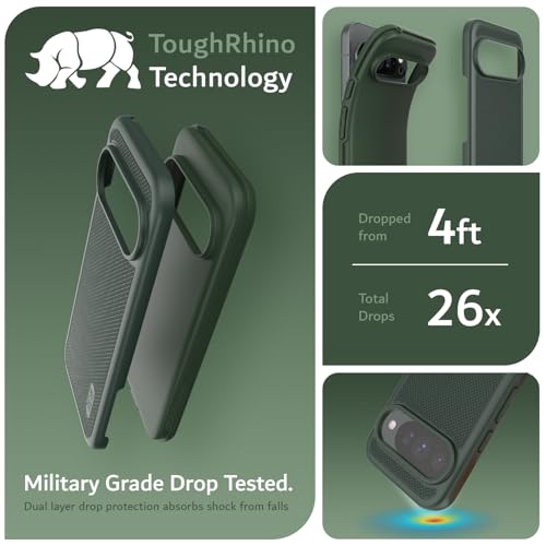 TUDIA for Google Pixel 10 / Pixel 10 Pro Cases 2025 MergeGrip Case – [Military Grade Drop Tested] Dual Layer Rugged Slim Shockproof Heavy Duty Protective Phone Cover - Pine Green - color: Pine Green, size: Pixel 10 / 10 Pro