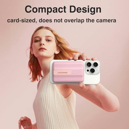 AOGUERBE for MagSafe Portable Charger, 10000mAh Magnetic Charger for iPhone - color: Rose Pink