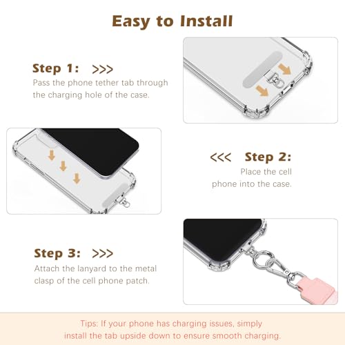 MoKo Adjustable Phone Crossbody Lanyard with Detachable RFID Wallet - color: Rose Gold
