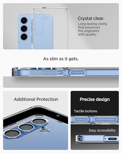 Spigen Liquid Crystal Designed for Galaxy S25 Case (2025) [Anti-Yellowing], [Military-Grade Protection] - Crystal Clear - color: Crystal Clear, size: 6.3in (Galaxy S25)