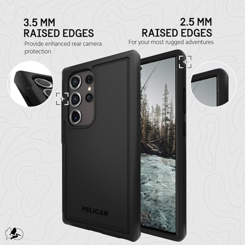 Pelican Voyager - Samsung Galaxy S24 Ultra Case [6.8”] [18ft MIL-STD Drop Protection] [Wireless Charging] Rugged Phone Case for Samsung Galaxy S24 Ultra w/Belt Clip Holster Stand -Anti Scratch - Black - color: Black