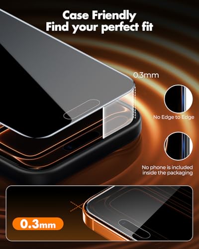 UNBREAKcable for iPhone 17 Pro Max Privacy Screen Protector QuickSet Box, 25° Anti-Spy Tempered Glass, 9H+ Hardness, Case-Friendly, Bubble-Free, Anti-Fingerprint, for Apple ProMax - 2 Pack 6.9" - size: iPhone 17 Pro Max