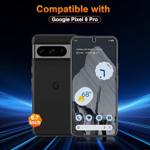 2 Pack for Google Pixel 8 Pro Anti-Glare Matte Privacy Screen Protector, Smooth and Responsive Touch Flexible EPU Film, [Support Fingerprint Unlock] [Self-Healing] [Not Glass] - size: Google Pixel 8 Pro