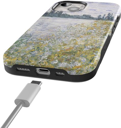 Casely iPhone 15 Plus Case | Monet's Summer Landscape | The Met Museum | Bold Protective Design | Compatible with MagSafe - color: Monet's Summer Landscape | The Met Museum