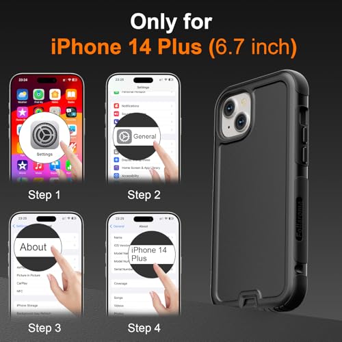 Follaroma Magnetic for iPhone 14 Plus Case, Heavy Duty Cases, Black, 6.7" | Compatible with MagSafe, Heavy Duty Shockproof,Military-Grade Anti-Drop Protective,Dual Layer Magnetic Protection Phone Cover - color: Black, size: iPhone 14 Plus 6.7''