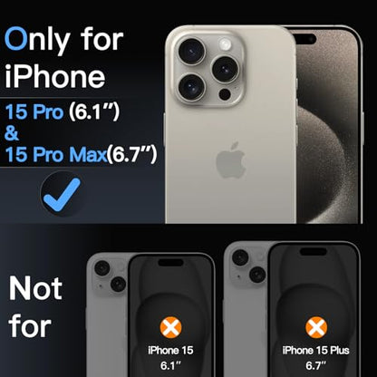 JETech Camera Lens Protector for iPhone 15 Pro/15 Pro Max, Natural Titanium - color: Natural Titanium