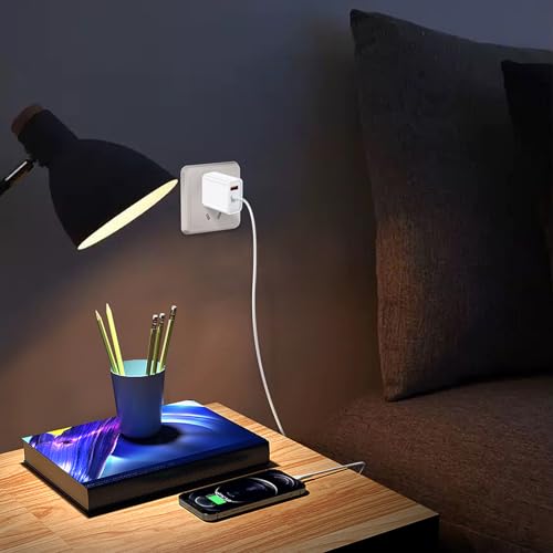 20W USB C Fast Charger 4Pack Dual Port Power Delivery+Fast Charger 3.0 Plug - color: White