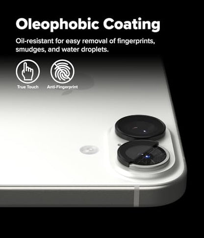 Ringke for iPhone 17 Camera Lens Protector [Camera Lens Frame Glass Black] - size: iPhone 17