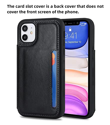 iCoverCase Compatible with iPhone 11 Case with Card Holder, Wallet Phone Case for Women Men RFID Blocking PU Leather Protective Case 6.1 Inch (Black) - color: Black