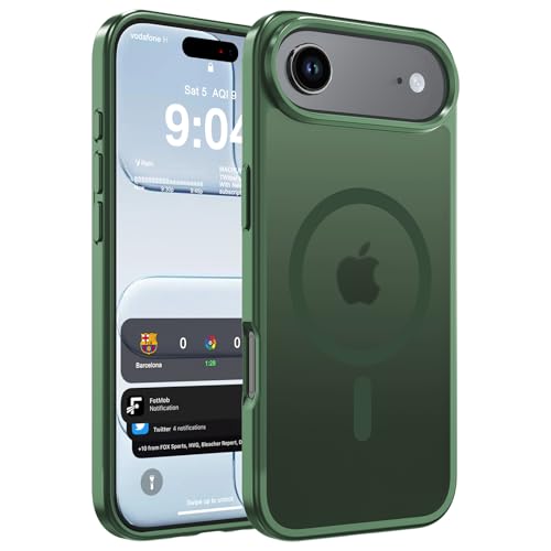 WRJ Magnetic Matte Case for iPhone Air 6.5-Inch, [Compatible with Magsafe] [Military Grade Drop Protection] Slim Translucent Anti-Fingerprints Shockproof Protective Phone Case-Green - color: Green, size: For Iphone Air 6.5 Inch